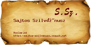 Sajtos Szilvánusz névjegykártya